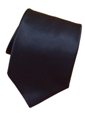 $490 BRIONI Lux Essential Solid Black Satin Necktie Silk TIE ITALY handmade